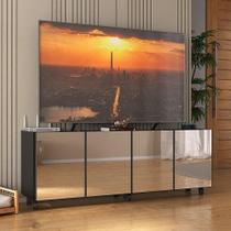 Rack TV até 50 Polegadas 4 Portas com Rodízios e Espelhos Multimóveis MP1080