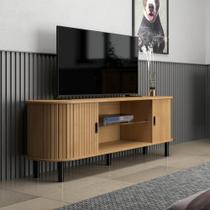 Rack Tv Até 65” Curvo Ripado 2 Portas Ditália R-636 Cor:riviera Riviera