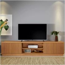 Rack Tv Até 75 Valencia 2 Portas Ripadas 2,20 Largura