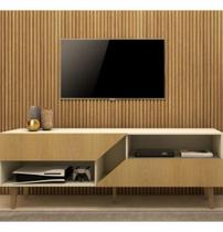 Rack Tv Estante Sala Bancada Madeira Branco Nicho Com Pés Rack Tv Estante Sala Bancada Madeira Branco Nicho Com Pés