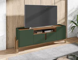 Rack TV Lizz 4 Portas 1,70m Verde Oliva/Cedro