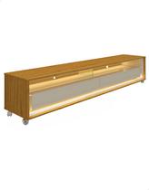 Rack TV Lumier 172 cm Pés Rodizio Luz Led Neon Naturale Off