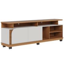 Rack TVs 75" e 1 Prateleira Florença Freijó Off White Matte