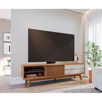 Rack Veneza 1 PT e 2 GV Freijó e Off White 200 cm