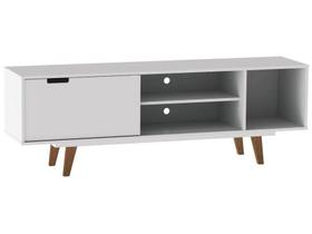 Rack Vintage Óregon Até 60 Polegadas 1 Porta Branco - Olivar Móveis Rack Vintage Óregon Até 60 Polegadas 1 Porta Branco - Olivar Móveis