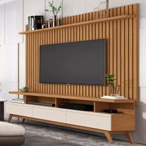 Rack Vivare 1.8 Wood com Painel Classic Ripado para Tv até 72 Polegadas Nature/off White
