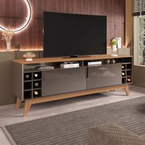 Rack Wine Para TV de até 60 Polegadas com Pés de Madeira
