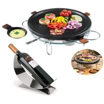 Raclette-grill Racleteira e Grelhados + Suporte para Vinho Vinho Forma