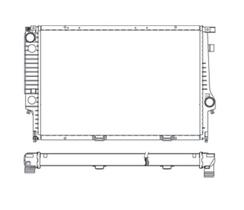 Radiador bmw 530i 840ci v8 6i 3.0 4.4 1992 a 1999