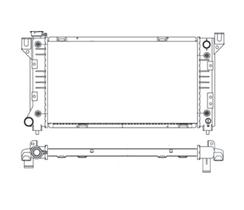 Radiador chrysler caravan 2.4 3.0 3.3 3.8 com ar 1996 a 2000