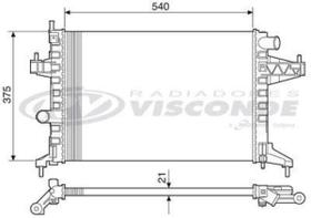 Radiador Corsa Montana 1.4 1.8 2003/2009 Visconde Rv2577