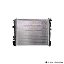 Radiador de agua Clio 1999 &gt Logan 2007 a 2013 1.0 1.6 16V Sandero 2007 a 2014 1.0 1.6 16V com Ar Manual e Aluminio Brasado