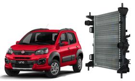 Radiador de Agua Fiat Uno 1.0 6v 3 Cilindros Mec Flex 2017-2019 - Novo Original Fiat - 52022975