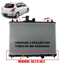 Radiador De Agua ( Nissan Tiida 1.8 Automatico Manual 2009 A 2014 ) ( Medidas Colmeia 59.8X 38.2 ) - Marca Paralelo - Codigo 21460EL000X - 21460EL000X