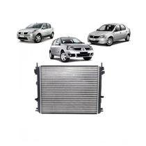 Radiador De Agua ( Renault Clio 1.0 1.6 Flex Com Ar Condicionado - Manual 2000 A 2012 ) ( Renault Logan 1.0 1.6 Flex Manual Com Ar Condicionado 2007 A