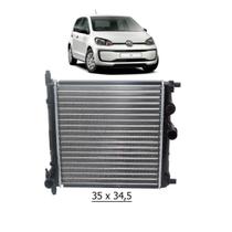 Radiador De Agua ( Volkswagen Up ! 2014 A 2019 1.0 12V Flex Com Ar Condicionado ) - BP1S0121252KJ