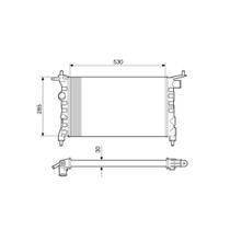 Radiador do Motor Corsa 1.0 1.4 1.6 1994 a 2002 Sem Ar Condicionado - VISCONDE