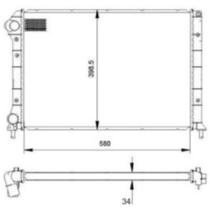 Radiador Fiat Doblo 2001 a 2019 NOTUS NT-22208.534 Radiador Fiat Doblo 2001 a 2019 NOTUS NT-22208.534