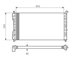 Radiador fiat tempra 2.0 sem ar 1992 a 1999 visconde modine