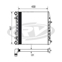 Radiador Fox 2003 a 2008 Visconde 12516 Radiador Fox 2003 a 2008 Visconde 12516