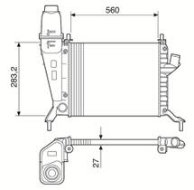 Radiador GM Celta 2001 a 2005 com Ar - Visconde