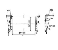 Radiador gm chevrolet celta 1.0 1.4 sem ar 2000 a 2005