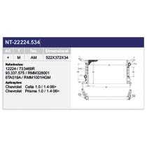 Radiador Gm Prisma 2006 a 2012 - 198065 - IR48206 Radiador Gm Prisma 2006 a 2012 - 198065 - IR48206