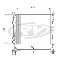 Radiador Siena 2000 a 2010 Visconde 12540