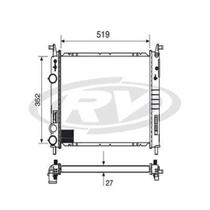 Radiador Siena 2003 a 2010 Visconde 12541 Radiador Siena 2003 a 2010 Visconde 12541
