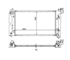 Radiador toyota corolla 1.8 com e sem ar 2002 a 2008 valeo