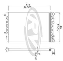 Radiador vw volkswagen fox /polo 1.0 / 1.6 c/ar