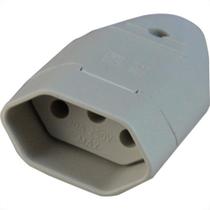 Radial Pino Femea 2P+T 20A Cinza - Kit C/10 Pc Radial Pino Femea 2P+T 20A Cinza - Kit C/10 Pc
