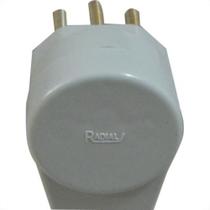 Radial Pino Gigante 2P+T Cinza 10A - Kit C/10 Pc