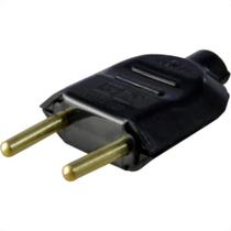 Radial Pino Macho 2P 10A Preto - Kit C/10 Pc Radial Pino Macho 2P 10A Preto - Kit C/10 Pc