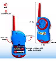 Radinho Comunicador Infantil Walk Talk Brinquedo Criança Top Cor Azul E Vermelho