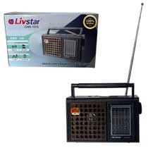 Rádio 4 Bandas Livstar Retro Vintage Bivolt Am/Fm Antena