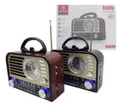 Rádio Am E Fm Retro Relógio Pilha Tomada Recarregável Bivolt KA-7838