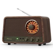 Rádio AM FM Audiocrazy Vintage com acabamento em madeira com Bluetooth Rádio AM FM Audiocrazy Vintage com acabamento em madeira com Bluetooth