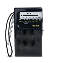 Rádio AM/FM portátil Coby Retro Pocket com bateria de 800 horas Rádio AM/FM portátil Coby Retro Pocket com bateria de 800 horas