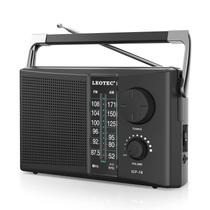 Rádio AM FM portátil LEOTEC com melhor recepção preta Rádio AM FM portátil LEOTEC com melhor recepção preta