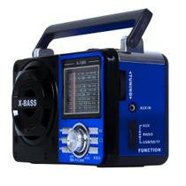 Rádio AM FM Retrô Vintage Portátil Bluetooth Bateria Recarregável Bivolt 110v 220v 1088 Antigo a Tomada e Pilha com Lanterna - Altomex/Kapbom
