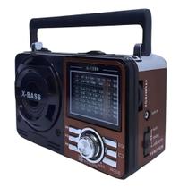 Rádio AM FM Retrô Vintage Portátil Bluetooth Bateria Recarregável Bivolt 110v 220v 1088 Antigo a Tomada e Pilha com Lanterna