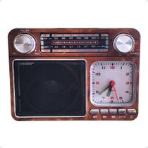 Rádio AM FM Retrô Vintage Portátil Bluetooth Bateria Recarregável Bivolt 110v 220v 135 Antigo a Tomada e Pilha com Lanterna