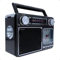 Rádio AM FM Retrô Vintage Portátil Bluetooth Bateria Recarregável Bivolt 110v 220v 135 Antigo a Tomada e Pilha com Lanterna