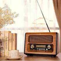 Radio Am Fm Sw Caixa Som Retro Vintage 3 Faixas Pendrive Usb Cor Madeira