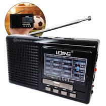 Rádio AM/FM/SW Com MP3 e Lanterna Portátil Multifunções AM/FM/SW MP3 LE676 - LELONG