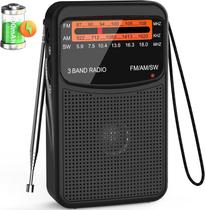 Rádio AM FM SW portátil Jazmm com melhor recepção 600mAh