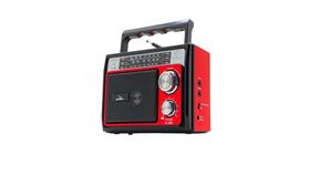 Rádio Am/Fm/Usb/Sd Recarregável D-1601 - Grasep Vermelho