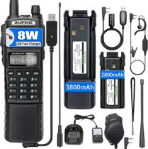 Rádio amador Baofeng UV-5R 8W de banda dupla 128 canais 3800mAh
