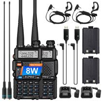 Rádio amador BAOFENG UV-5R 8W portátil de longo alcance, pacote com 2 Rádio amador BAOFENG UV-5R 8W portátil de longo alcance, pacote com 2